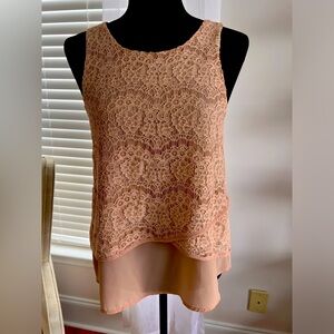 Monteau Sleeveless Lace Top
